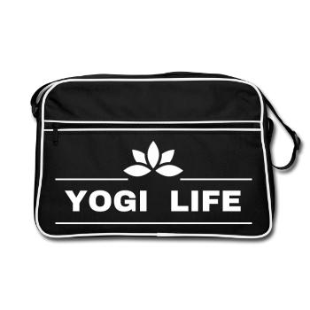 Yogi life - Sac Retro - noir/blanc - Devant