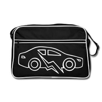 E-car electric car - Retro Bag - black/white - Front