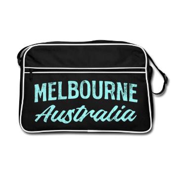 Melbourne Australia Vintage Travel - Retro Bag - black/white - Front