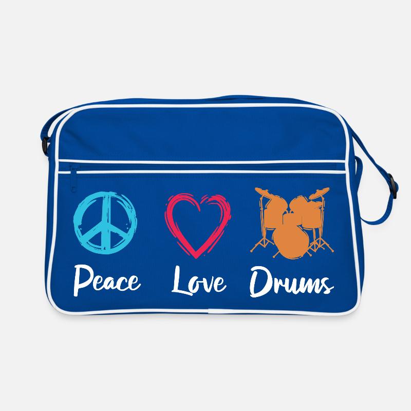 Peace Love Drums Retro Bag