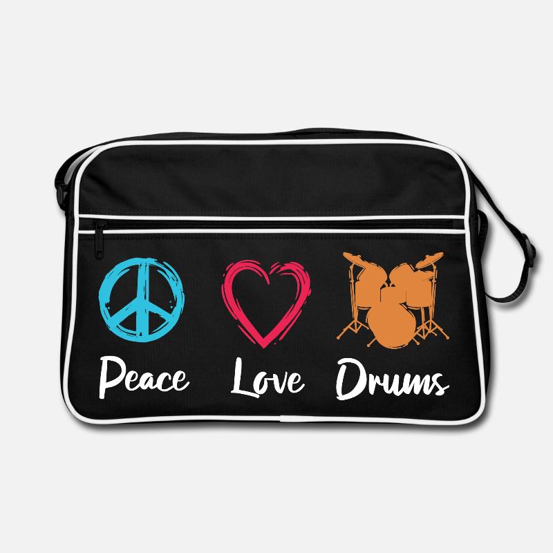 Peace Love Drums Retro Bag