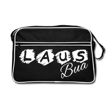 Lausbua - Lausbub - vilain garçon, dialecte - Sac Retro - noir/blanc - Devant
