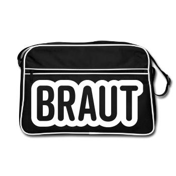 Braut Party Feier - Retro Tasche - Schwarz/Weiß - Vorne