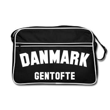 GENTOFTE Danmark Dänemark - Retro Tasche - Schwarz/Weiß - Vorne
