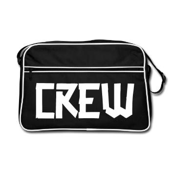 Crew Gaffer Petits caractères Blanc - Sac Retro - noir/blanc - Devant