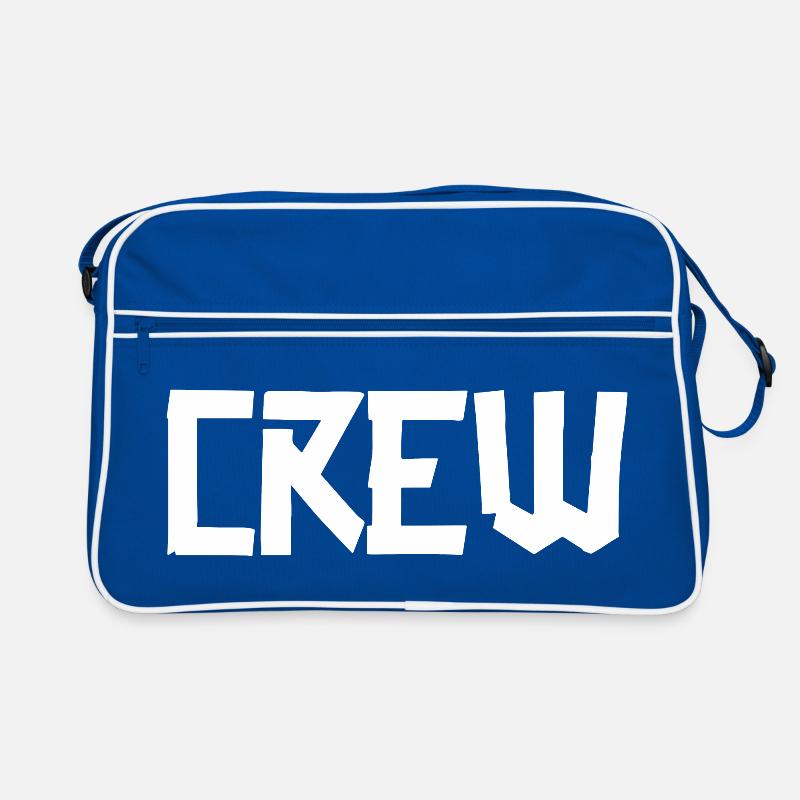 Crew Gaffer Small print White Retro Bag