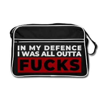 Mutiges, ausdrucksstarkes Protestdesign - Retro Tasche - Schwarz/Weiß - Vorne