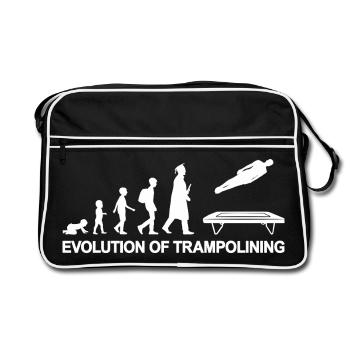 Evolution Trampolinist - Retro Tasche - Schwarz/Weiß - Vorne
