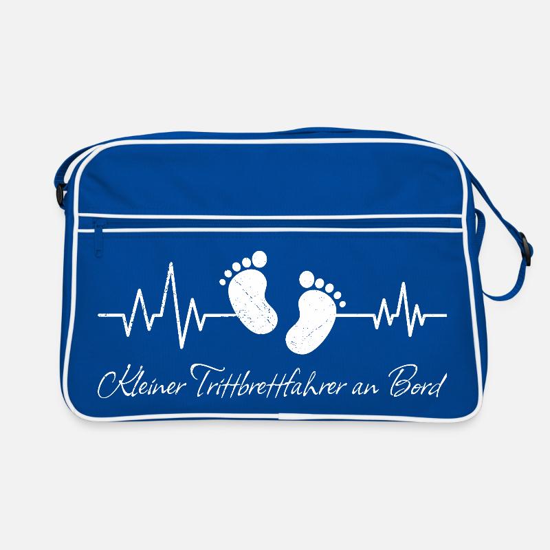 Werdende Mutter KLEINER TRITTBRETTFAHRER AN BORD Retro Tasche