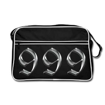 Angel Number 999 Releases - Retro Bag - black/white - Front