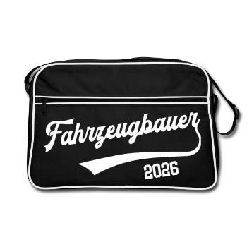 Vehicle Manufacturer 2026 Apprenticeship Profession Car Manufacturer Motor Vehicle - Retro Bag - black/white - Front