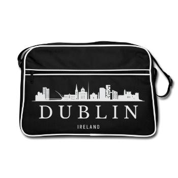 Dublin Skyline, Dublin Irlande - Sac Retro - noir/blanc - Devant