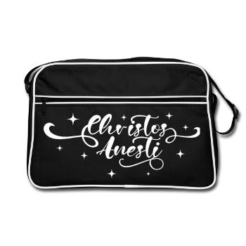 Christos Anesti Pascha orthodoxe - Sac Retro - noir/blanc - Devant