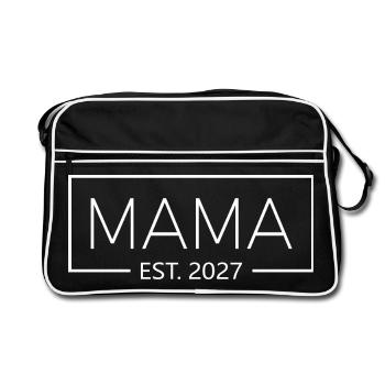 Mom est. 2027 Expectant mom 2027 - Retro Bag - black/white - Front