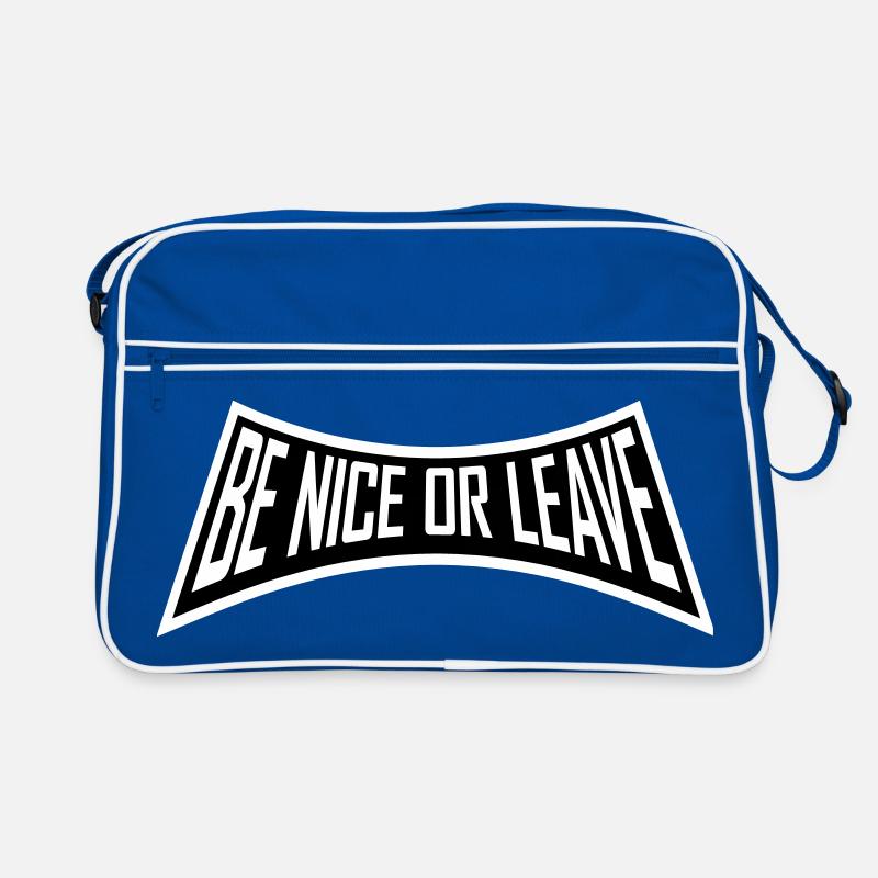 Attitude de « Sois gentil ou laisse » drôle de phrase Sac Retro
