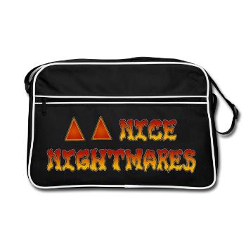 Nice Nightmares Halloween Eyes - Retro Bag - black/white - Front