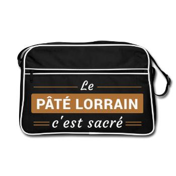 Le Pâté Lorrain, c'est Sacré - Sac Retro - noir/blanc - Devant