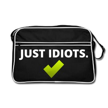Conception juste idiote - Sac Retro - noir/blanc - Devant