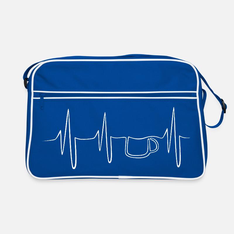 coffee coffee café symbol one line pulse graphic Retro Bag