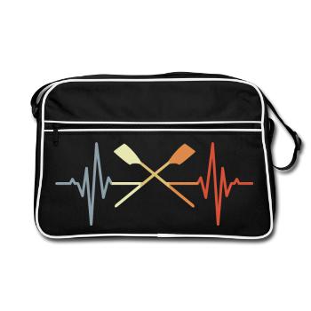 Vintage Rowing Pulse Rate - Retro Bag - black/white - Front