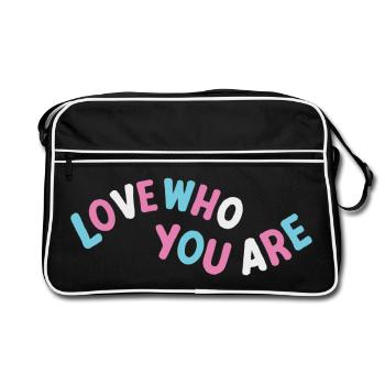 Transgenseur. Aimez qui vous êtes - Sac Retro - noir/blanc - Devant