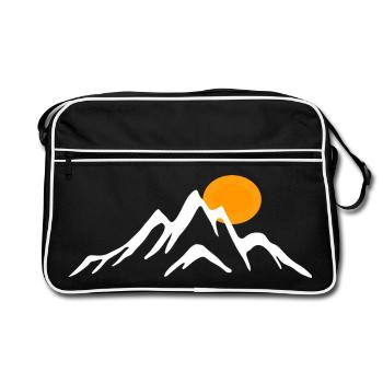 La montagne - Sac Retro - noir/blanc - Devant