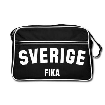 FIKA Sweden Schweden - Retro Bag - black/white - Front