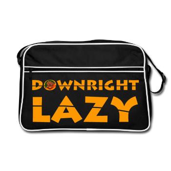Downright Lazy  - Retro Bag - black/white - Front