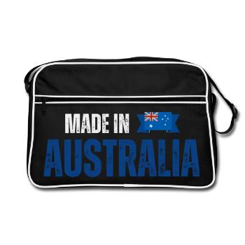 Made in Australia, Australian pride - Retro Bag - black/white - Front