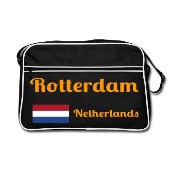 Rotterdam Netherlands- Stylish prints - Retro Bag - black/white - Front
