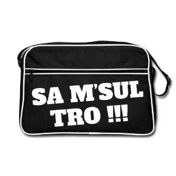 Youth, Texting, News - Retro Bag - black/white - Front