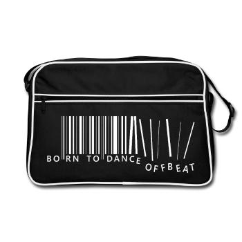 born to dance offbeat - Retro Bag - black/white - Front