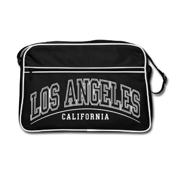 Lettrage universitaire de Los Angeles - Sac Retro - noir/blanc - Devant