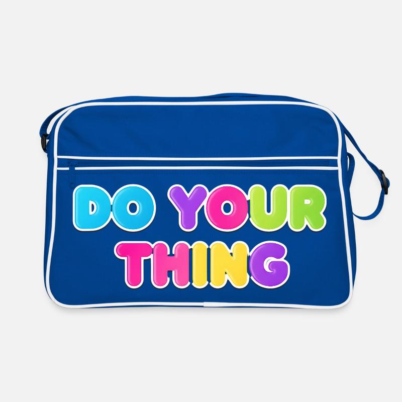 Buntes Do Your Thing Statement Design Retro Tasche