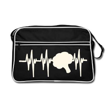 Heartbeat Broccoli - Retro Bag - black/white - Front