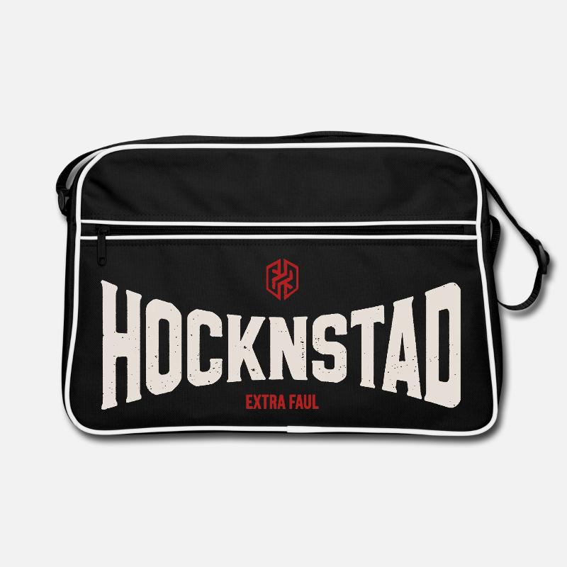 Hocknstad - Retro Tasche - Schwarz/Weiß