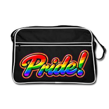 Pride - Retro Tasche - Schwarz/Weiß - Vorne