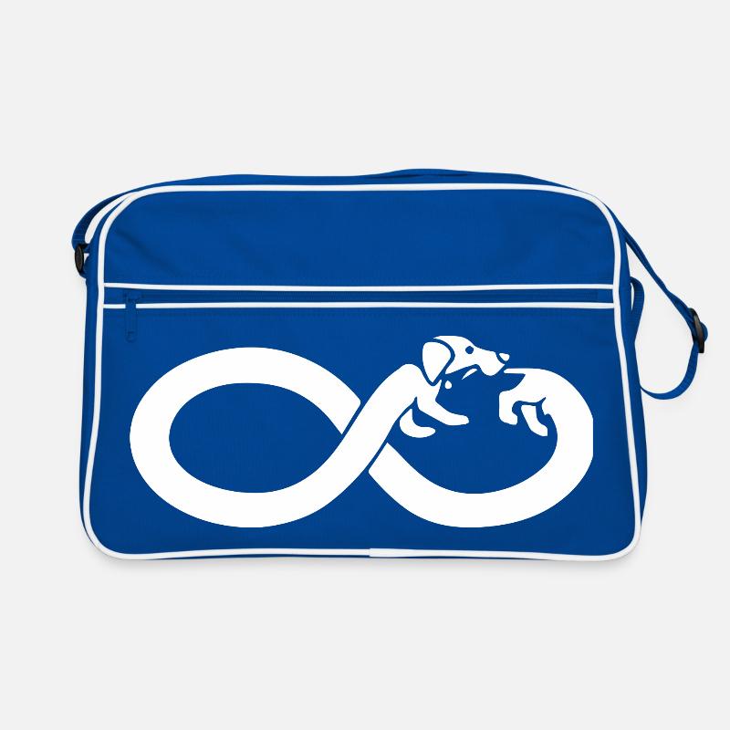 Dackel-Unendlichkeit Retro Tasche