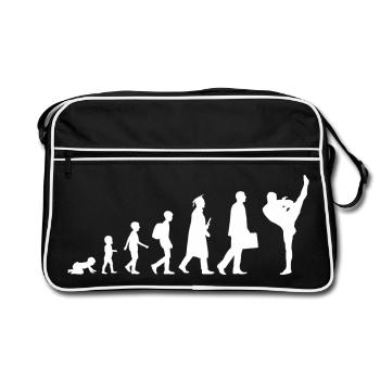 Development of Kickboxing - Retro Bag - black/white - Front