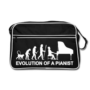 Évolution d’un pianiste - Sac Retro - noir/blanc - Devant