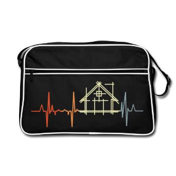 Architecte Cardiogram Look Rétro - Sac Retro - noir/blanc - Devant