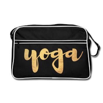 Yoga Or Yogi Méditation Écriture Hobby om - Sac Retro - noir/blanc - Devant