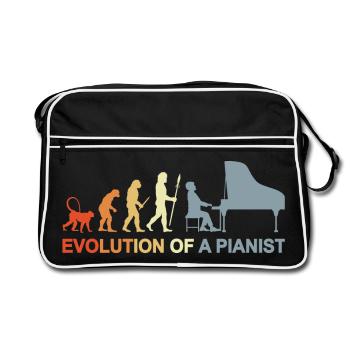 Évolution du piano - Sac Retro - noir/blanc - Devant