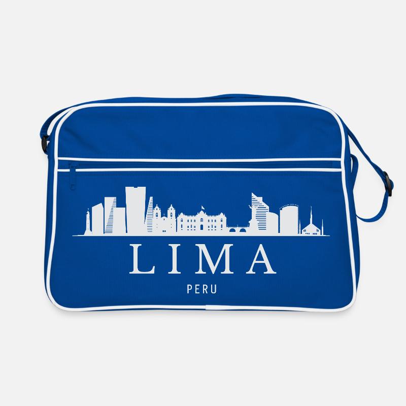 Lima Skyline, Lima Peru Retro Tasche