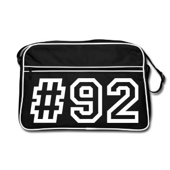 1992 Hashtag 92 - Sac Retro - noir/blanc - Devant
