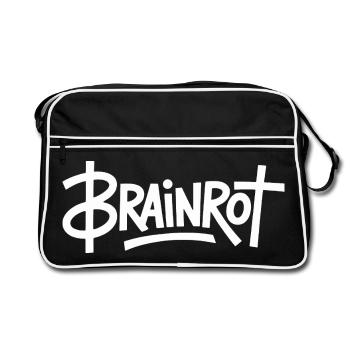 Brainrot - Funny Gen Alpha Memes - Retro Bag - black/white - Front