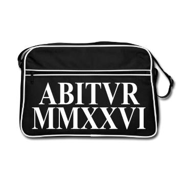 Abitur 2026 - Abitur - Roman numerals - Latin - Retro Bag - black/white - Front