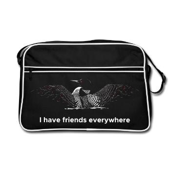 J’ai des amis partout - Édition Loon - Sac Retro - noir/blanc - Devant