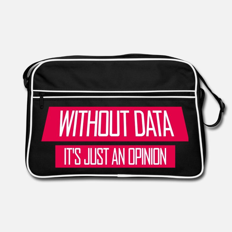Without Data It's Just An Opinion Statistik Nerd Retro Tasche
