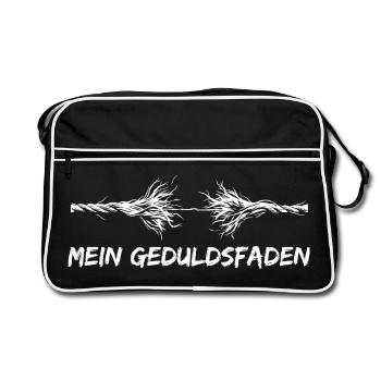 My Thread of Patience - Funny Saying Office - Retro Bag - black/white - Front